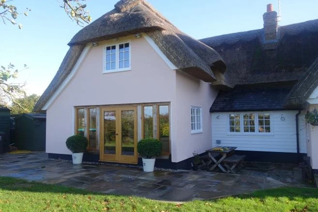 Completed Oak Frame Extension in Harlow, Essex